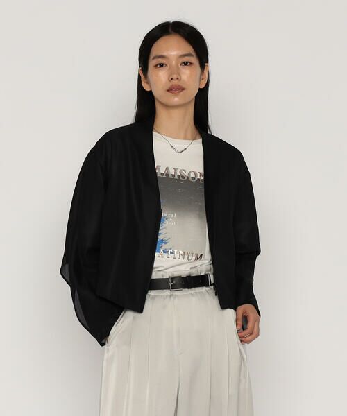 COMME CA PLATINUM / コムサ・プラチナ ブルゾン | サンベールライトカラミ織り ブルゾン | 詳細13