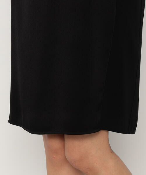 COMME CA PLATINUM / コムサ・プラチナ ロング・マキシ丈ワンピース | トリアセテート/キュプラ サテンジョーゼット ドレス | 詳細14