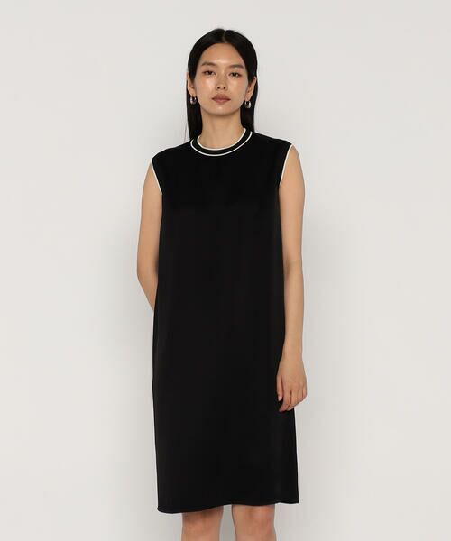 COMME CA PLATINUM / コムサ・プラチナ ロング・マキシ丈ワンピース | トリアセテート/キュプラ サテンジョーゼット ドレス | 詳細6