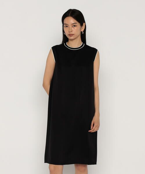 COMME CA PLATINUM / コムサ・プラチナ ロング・マキシ丈ワンピース | トリアセテート/キュプラ サテンジョーゼット ドレス | 詳細7