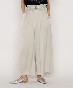 COMME CA PLATINUM / コムサ・プラチナ その他パンツ | トリアセテート/キュプラサテンジョーゼット ワイドパンツ