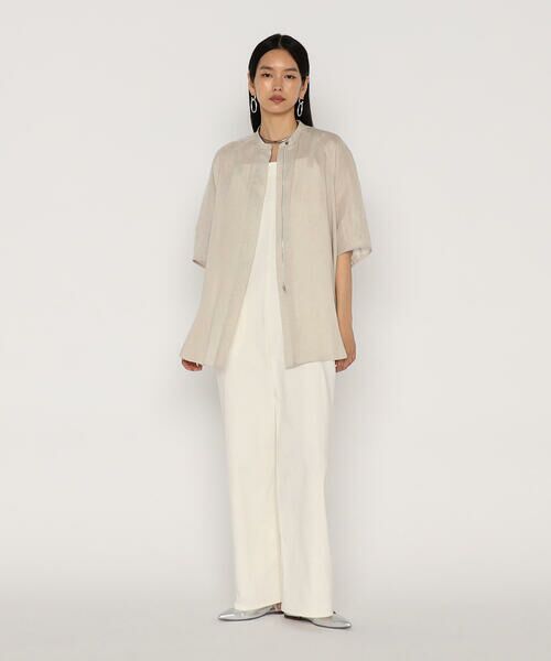 COMME CA PLATINUM / コムサ・プラチナ シャツ・ブラウス | リネンシルクシフォン シャツ | 詳細1