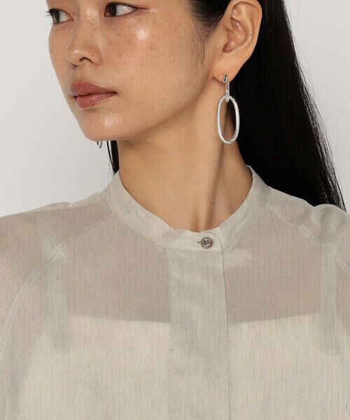 COMME CA PLATINUM / コムサ・プラチナ シャツ・ブラウス | リネンシルクシフォン シャツ | 詳細6