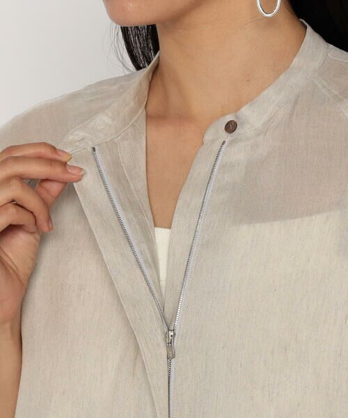 COMME CA PLATINUM / コムサ・プラチナ シャツ・ブラウス | リネンシルクシフォン シャツ | 詳細7