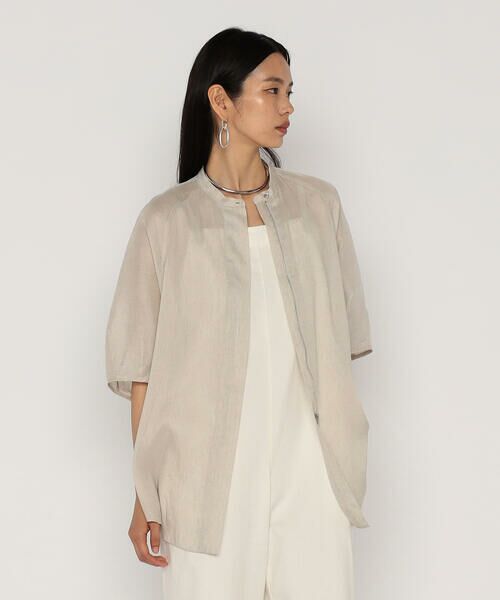 COMME CA PLATINUM / コムサ・プラチナ シャツ・ブラウス | リネンシルクシフォン シャツ | 詳細2