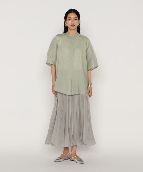 COMME CA PLATINUM / コムサ・プラチナ シャツ・ブラウス | リネンシルクシフォン シャツ | 詳細14