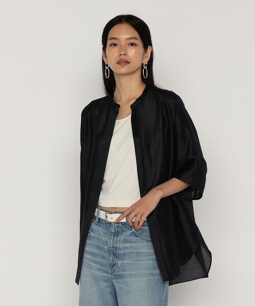 COMME CA PLATINUM / コムサ・プラチナ シャツ・ブラウス | リネンシルクシフォン シャツ | 詳細19