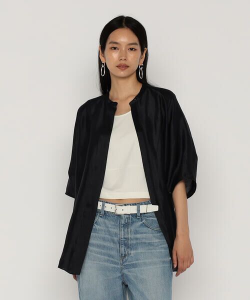 COMME CA PLATINUM / コムサ・プラチナ シャツ・ブラウス | リネンシルクシフォン シャツ | 詳細20