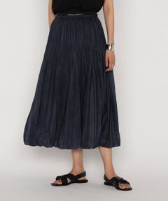 COMME CA PLATINUM / コムサ・プラチナ ロング・マキシ丈スカート | オーガンジートリコットデニムプリント