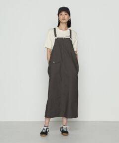 COMME CA PLATINUM / コムサ・プラチナ ドレス | コットンクロス サロペットスカート