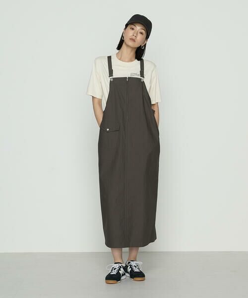 COMME CA PLATINUM / コムサ・プラチナ ドレス | コットンクロス サロペットスカート | 詳細2