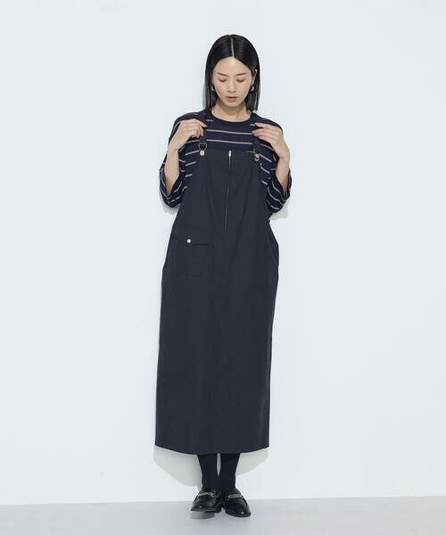 COMME CA PLATINUM / コムサ・プラチナ ドレス | コットンクロス サロペットスカート | 詳細16