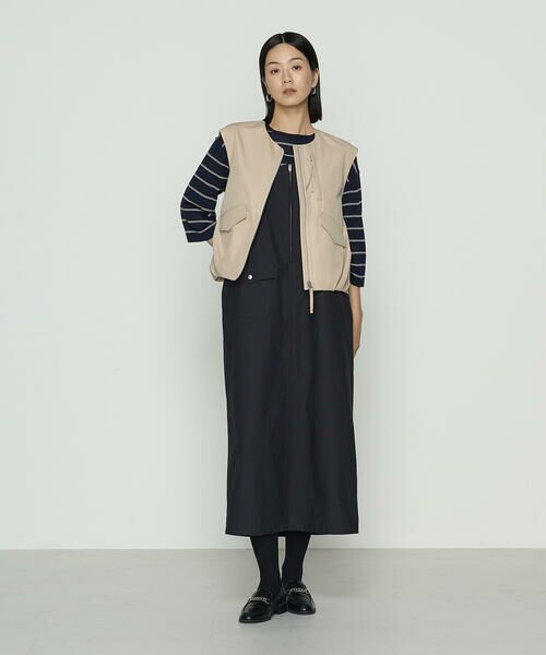 COMME CA PLATINUM / コムサ・プラチナ ドレス | コットンクロス サロペットスカート | 詳細5