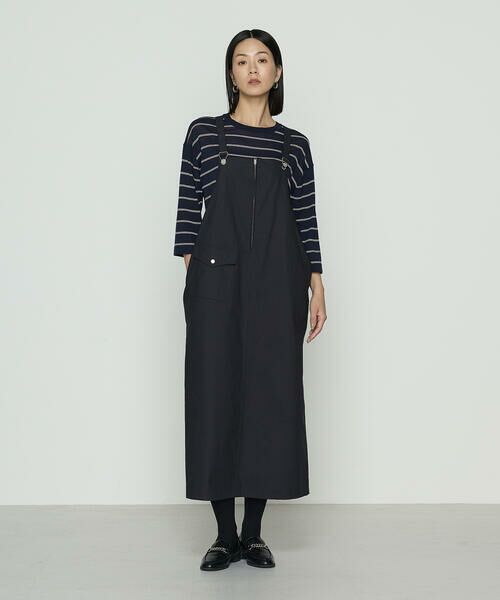 COMME CA PLATINUM / コムサ・プラチナ ドレス | コットンクロス サロペットスカート | 詳細6