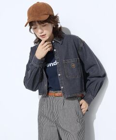 COMME CA PLATINUM / コムサ・プラチナ シャツ・ブラウス | 7.5ozデニム クロップドシャツ