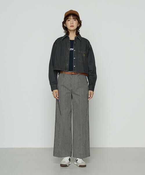 COMME CA PLATINUM / コムサ・プラチナ シャツ・ブラウス | 7.5ozデニム クロップドシャツ | 詳細1