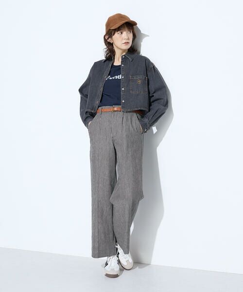 COMME CA PLATINUM / コムサ・プラチナ シャツ・ブラウス | 7.5ozデニム クロップドシャツ | 詳細5