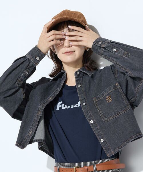 COMME CA PLATINUM / コムサ・プラチナ シャツ・ブラウス | 7.5ozデニム クロップドシャツ | 詳細7