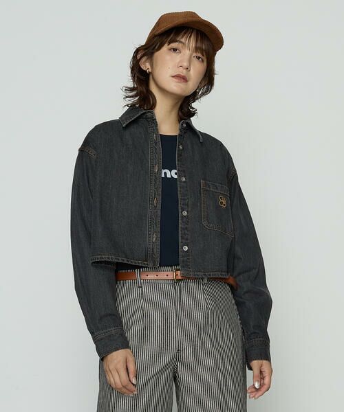 COMME CA PLATINUM / コムサ・プラチナ シャツ・ブラウス | 7.5ozデニム クロップドシャツ | 詳細3