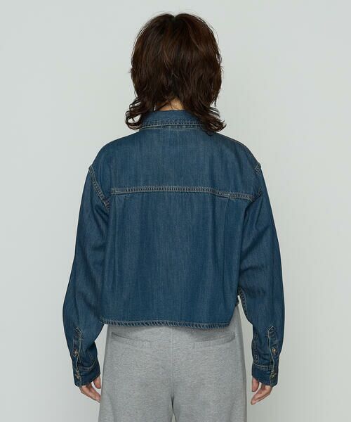 COMME CA PLATINUM / コムサ・プラチナ シャツ・ブラウス | 7.5ozデニム クロップドシャツ | 詳細16