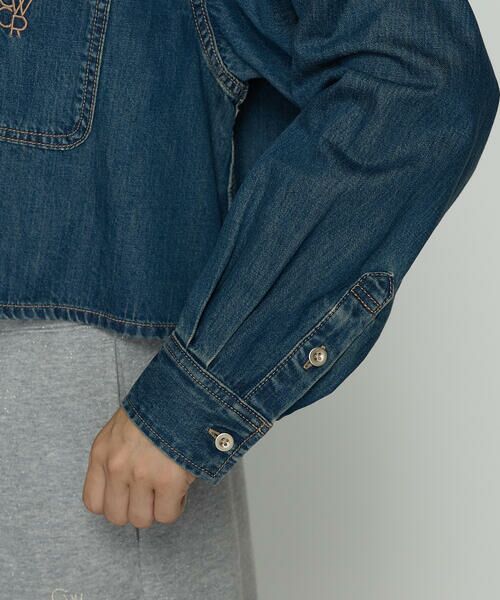 COMME CA PLATINUM / コムサ・プラチナ シャツ・ブラウス | 7.5ozデニム クロップドシャツ | 詳細18