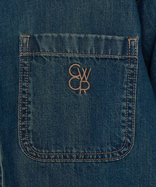 COMME CA PLATINUM / コムサ・プラチナ シャツ・ブラウス | 7.5ozデニム クロップドシャツ | 詳細20