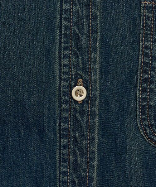 COMME CA PLATINUM / コムサ・プラチナ シャツ・ブラウス | 7.5ozデニム クロップドシャツ | 詳細21