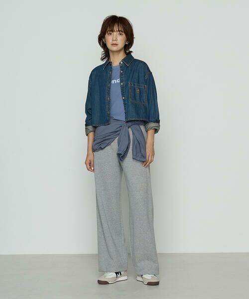 COMME CA PLATINUM / コムサ・プラチナ シャツ・ブラウス | 7.5ozデニム クロップドシャツ | 詳細9