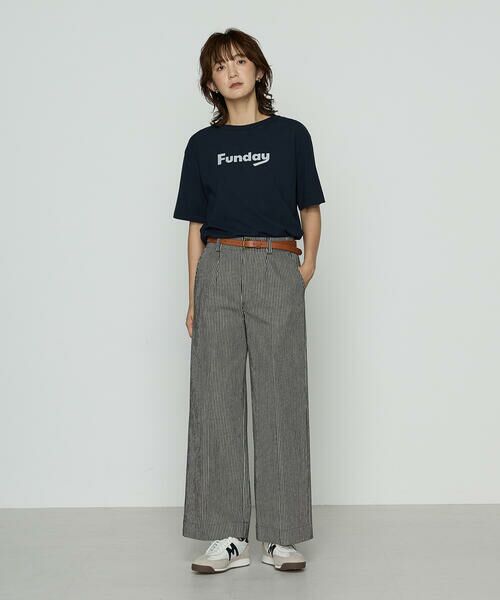 COMME CA PLATINUM / コムサ・プラチナ スラックス・ドレスパンツ | ヒッコリーストライプ パンツ | 詳細1