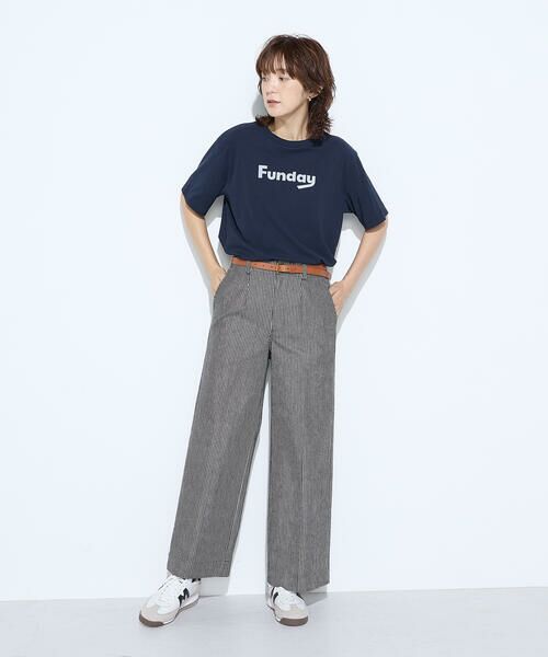 COMME CA PLATINUM / コムサ・プラチナ スラックス・ドレスパンツ | ヒッコリーストライプ パンツ | 詳細9