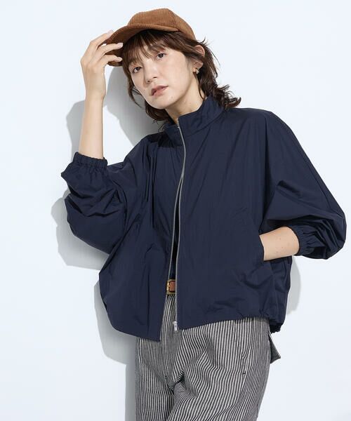 COMME CA PLATINUM / コムサ・プラチナ ブルゾン | ドライナイロンストレッチタフタ ブルゾン(09:ネイビー)
