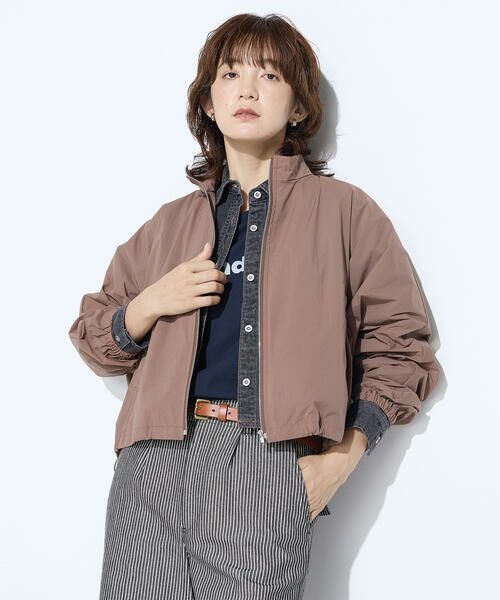 COMME CA PLATINUM / コムサ・プラチナ ブルゾン | ドライナイロンストレッチタフタ ブルゾン(14:ピンクブラウン)