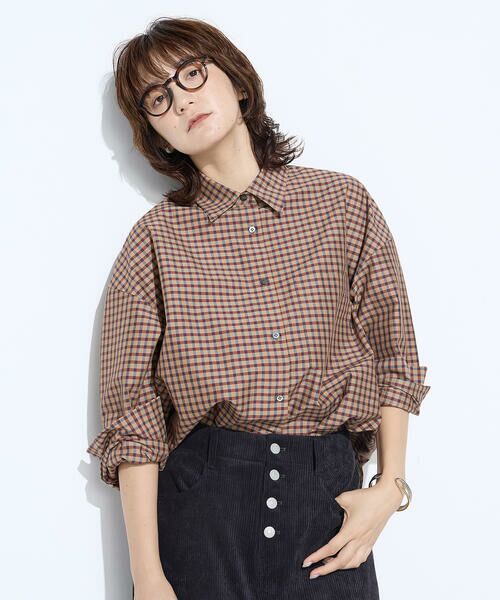 COMME CA PLATINUM / コムサ・プラチナ シャツ・ブラウス | コンパクトオーガニックコットンECOPETチェック シャツ | 詳細16