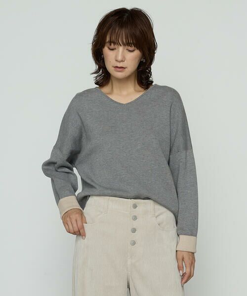 COMME CA PLATINUM / コムサ・プラチナ ニット・セーター | 14G接結編 ニットプルオーバー | 詳細5