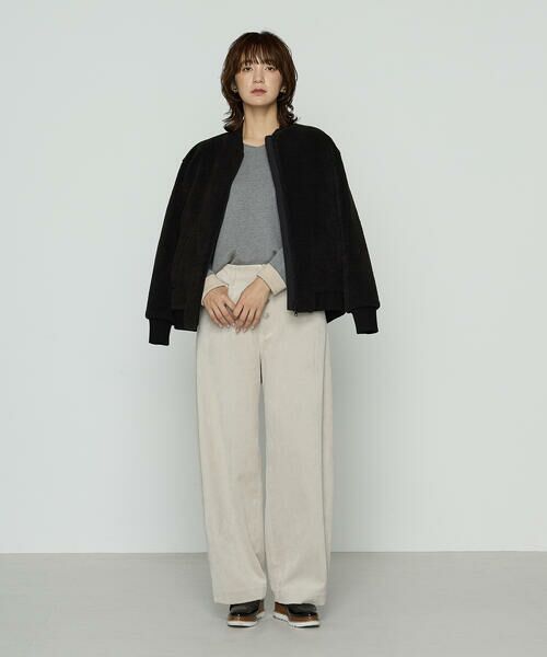 COMME CA PLATINUM / コムサ・プラチナ ブルゾン | WOOL BREND ボア ブルゾン | 詳細1