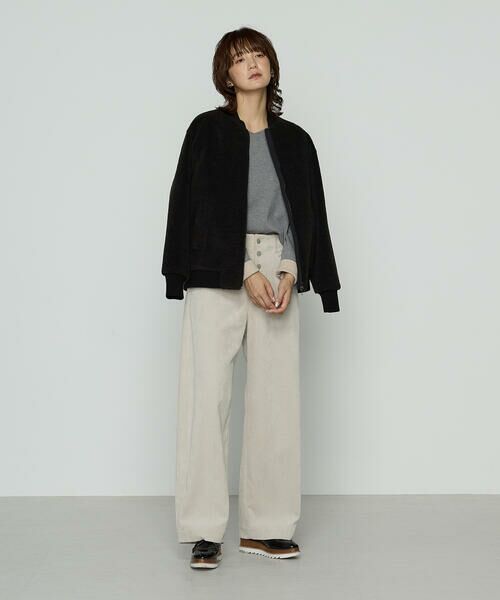 COMME CA PLATINUM / コムサ・プラチナ ブルゾン | WOOL BREND ボア ブルゾン | 詳細2