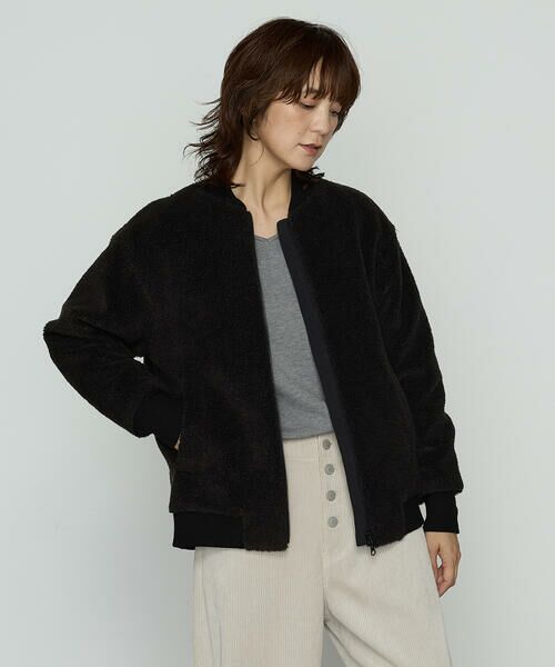 COMME CA PLATINUM / コムサ・プラチナ ブルゾン | WOOL BREND ボア ブルゾン | 詳細3