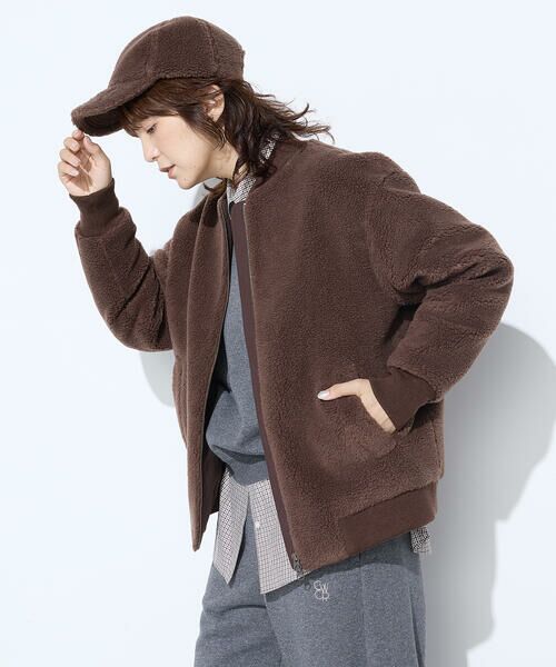 COMME CA PLATINUM / コムサ・プラチナ ブルゾン | WOOL BREND ボア ブルゾン | 詳細25