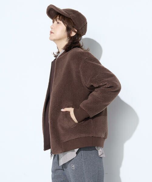 COMME CA PLATINUM / コムサ・プラチナ ブルゾン | WOOL BREND ボア ブルゾン | 詳細27