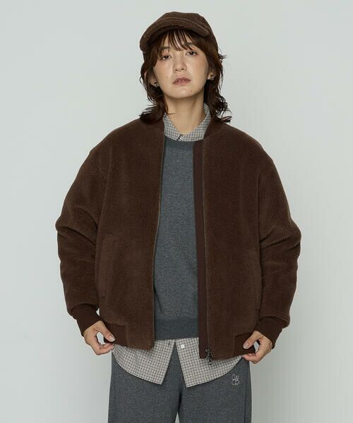COMME CA PLATINUM / コムサ・プラチナ ブルゾン | WOOL BREND ボア ブルゾン | 詳細14