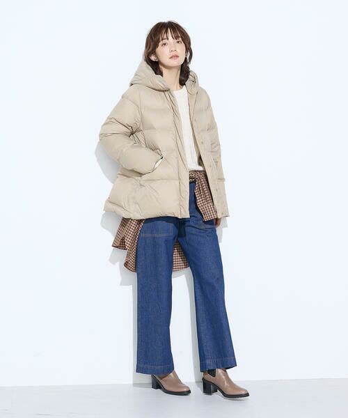 COMME CA PLATINUM / コムサ・プラチナ その他アウター | 撥水ナイロンタフタ ミドル丈きれいめダウンコート | 詳細9