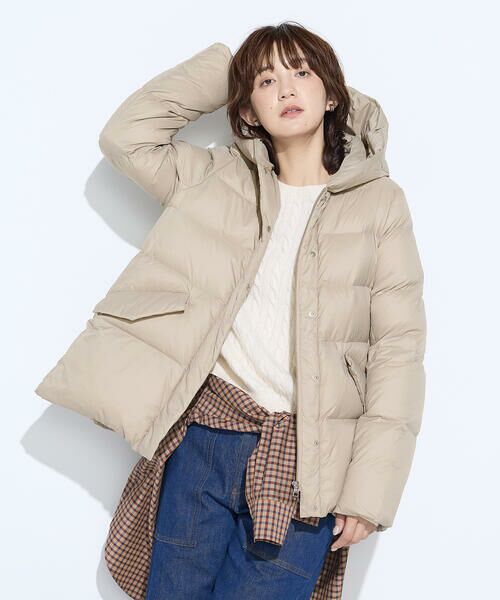 COMME CA PLATINUM / コムサ・プラチナ その他アウター | 撥水ナイロンタフタ ミドル丈きれいめダウンコート | 詳細13