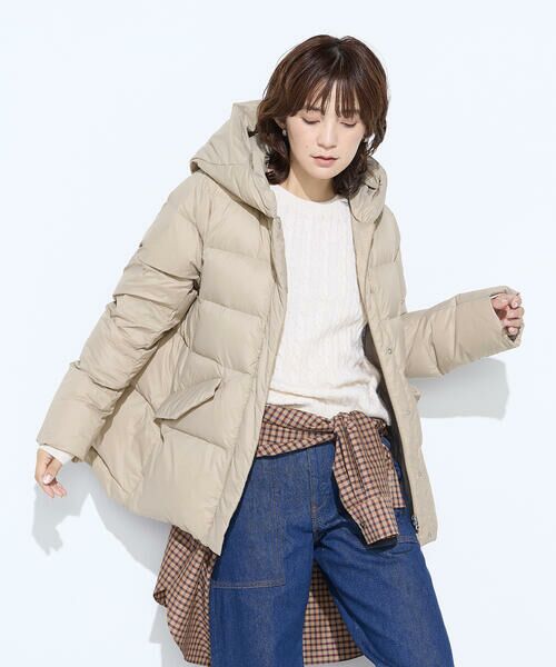 COMME CA PLATINUM / コムサ・プラチナ その他アウター | 撥水ナイロンタフタ ミドル丈きれいめダウンコート | 詳細14