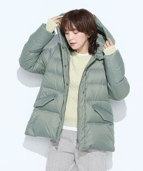 COMME CA PLATINUM / コムサ・プラチナ その他アウター | 撥水ナイロンタフタ ミドル丈きれいめダウンコート | 詳細24
