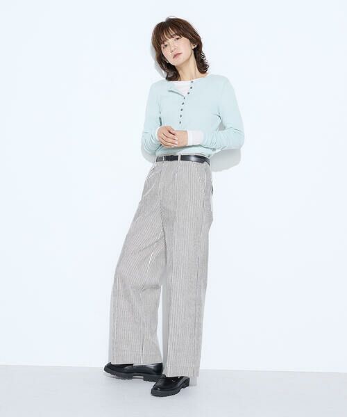 COMME CA PLATINUM / コムサ・プラチナ スラックス・ドレスパンツ | ヒッコリーストライプ パンツ | 詳細10