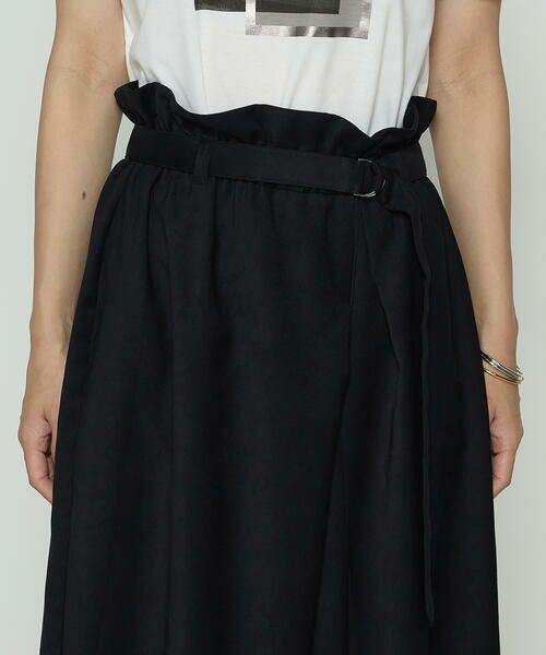 COMME CA PLATINUM / コムサ・プラチナ ロング・マキシ丈スカート | ポリスエード ラップ風スカート | 詳細7