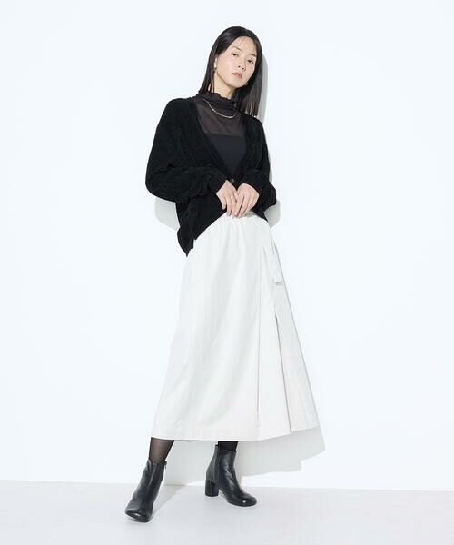 COMME CA PLATINUM / コムサ・プラチナ ロング・マキシ丈スカート | ポリスエード ラップ風スカート | 詳細13