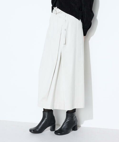 COMME CA PLATINUM / コムサ・プラチナ ロング・マキシ丈スカート | ポリスエード ラップ風スカート | 詳細16