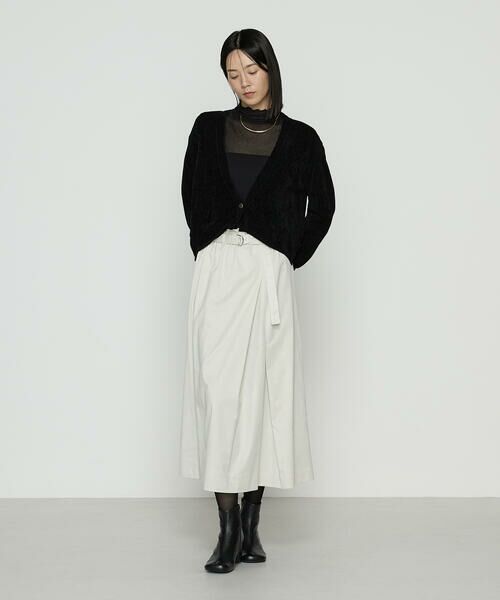 COMME CA PLATINUM / コムサ・プラチナ ロング・マキシ丈スカート | ポリスエード ラップ風スカート | 詳細10