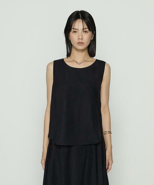 COMME CA PLATINUM / コムサ・プラチナ シャツ・ブラウス | ポリスエード タンクトップ付きブラウス | 詳細8